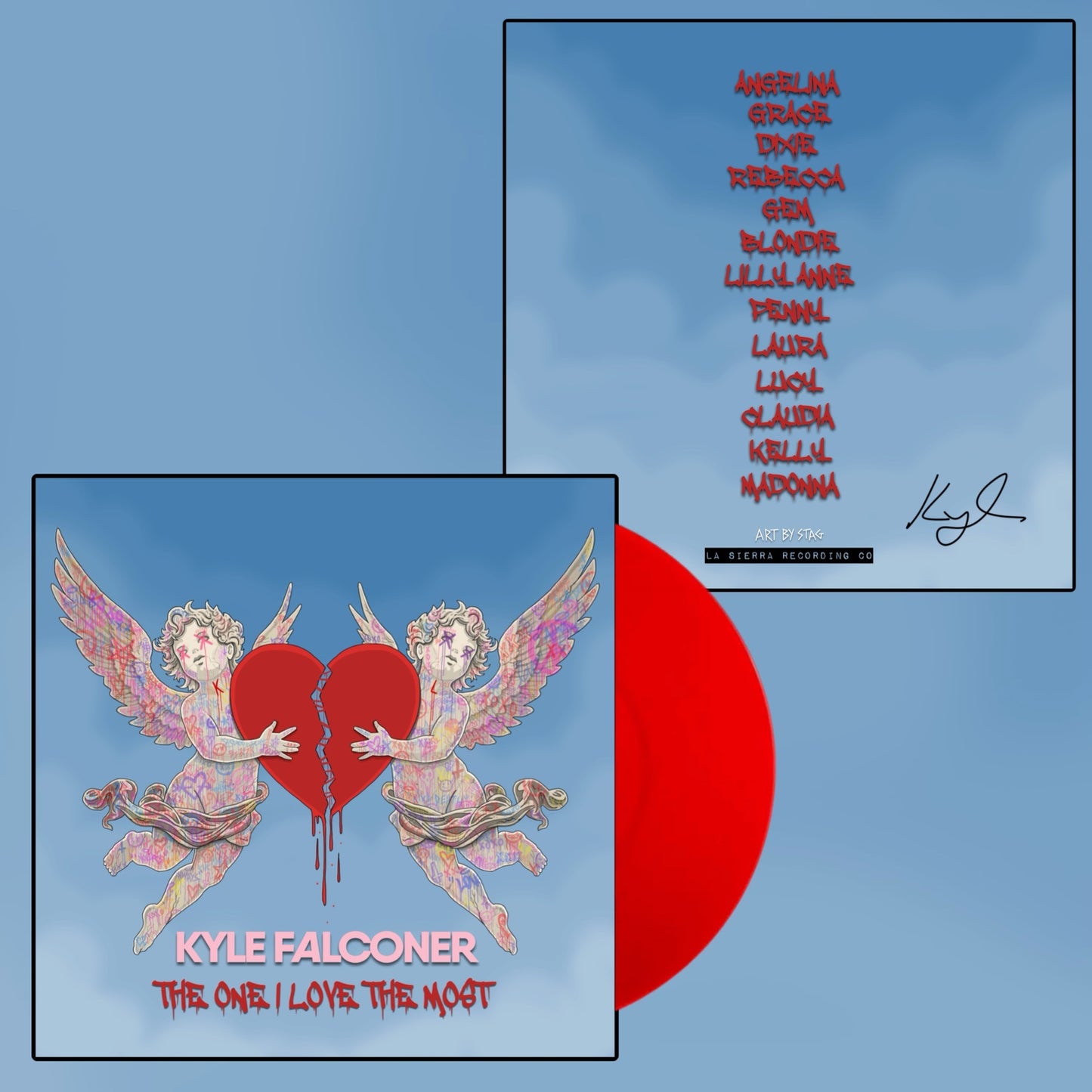 Kyle Falconer - The One I Love The Most Signed Vinyl - Transparent Red Limited Edition PRE ORDER