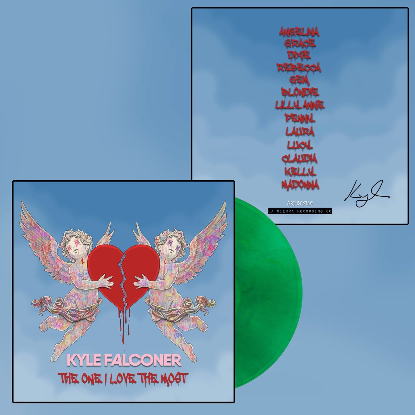 Kyle Falconer - The One I Love The Most Signed Vinyl - Transparent Green Limited Edition PRE ORDER