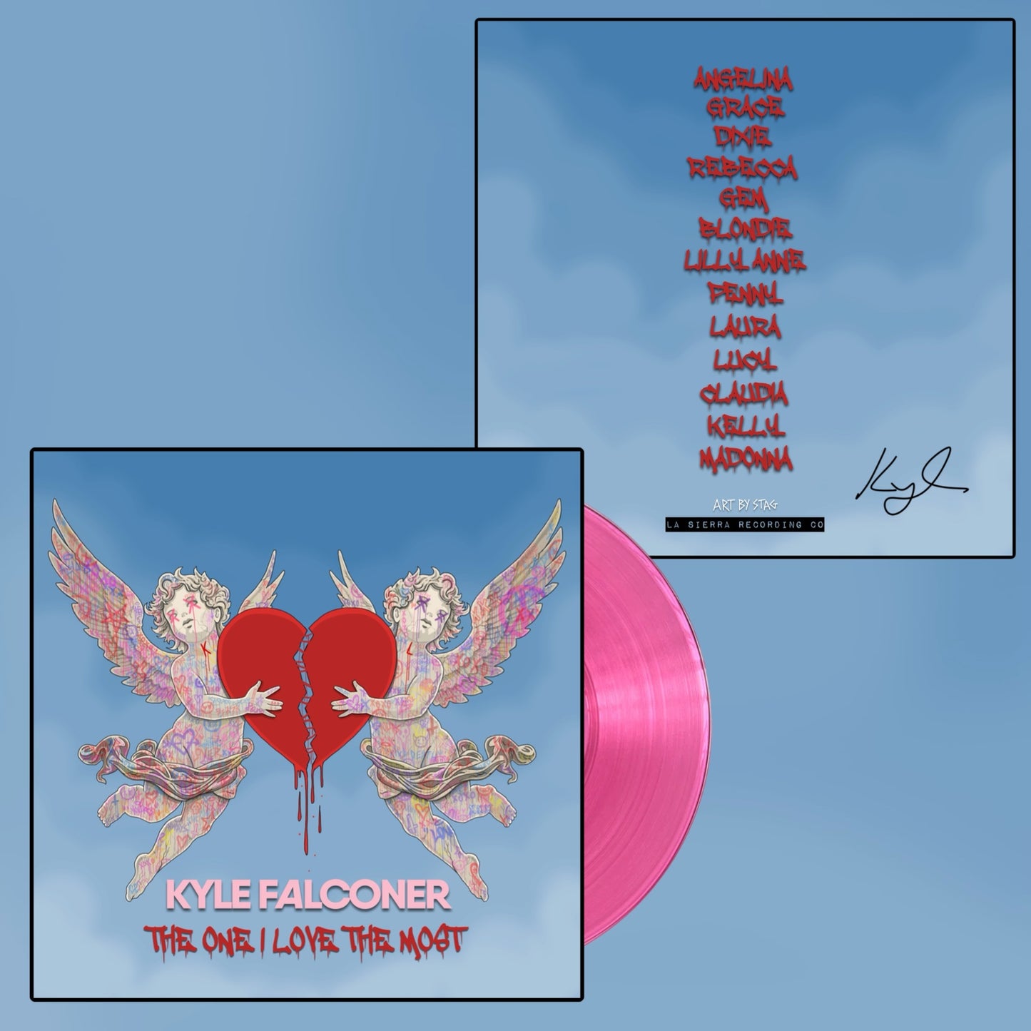 Kyle Falconer - The One I Love The Most Signed Vinyl - Transparent Pink Limited Edition PRE ORDER