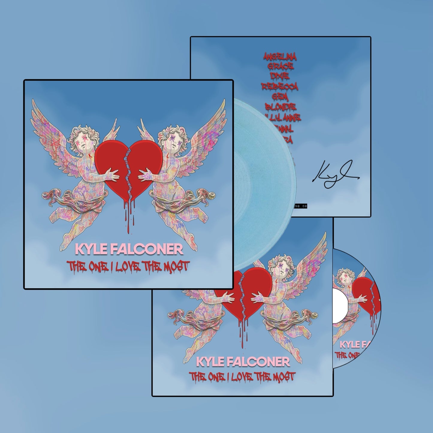 Kyle Falconer - The One I Love The Most Signed Transparent Blue Vinyl & CD BUNDLE - Limited Edition PRE ORDER