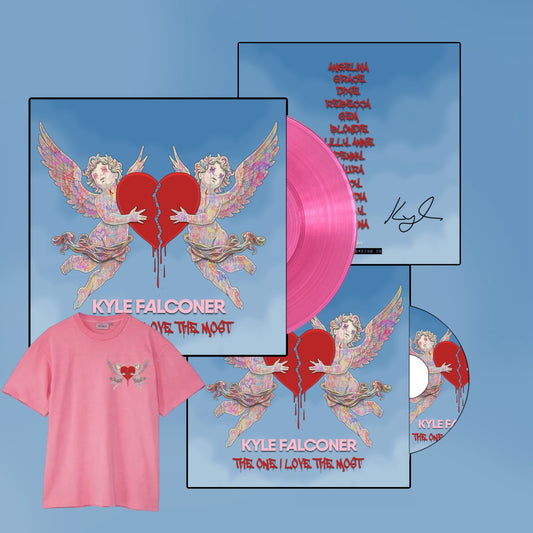 Kyle Falconer - The One I Love The Most Signed Transparent Pink Vinyl, CD & Pink T-shirt BUNDLE - Limited Edition PRE ORDER